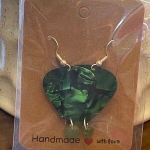 Handmade Green Earrings